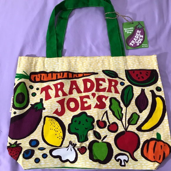 NEW 100% COTTON TRADER JOE’S ♻️ CANVAS GROCERY BAG - Picture 4 of 7